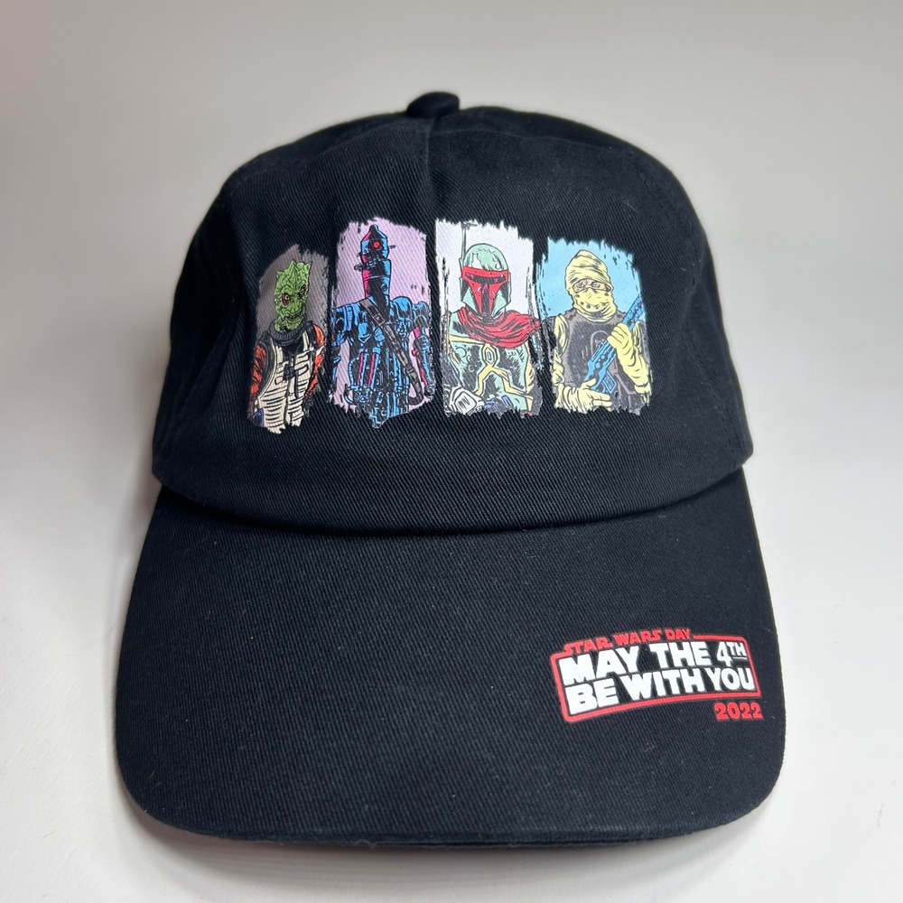 Star‎ Wars Day 2022 May the 4th Hat Bounty Hunter Boba Fett Black Adjustable Cap